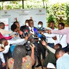 The Finance minister of Uganda,  Matia Kasaija. The minister, who has of late been under pressure on account of government&rsquo;s failure to intervene in rising commodity prices, was briefing journalists about this year&rsquo;s National Budget month celebrations at the Uganda Media Centre in Kampala.